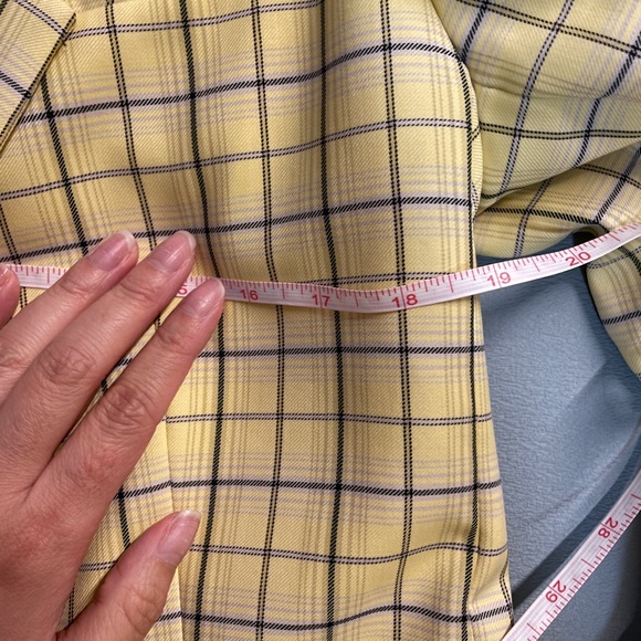 TIBI checker printed plaid wrapping blazer jacket - Picture 9 of 12